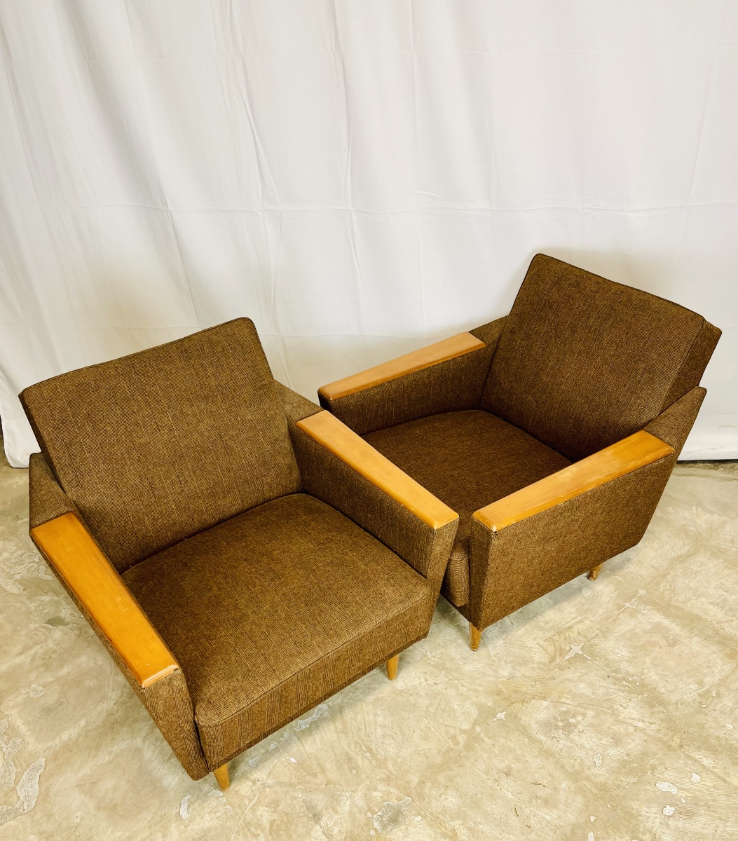 Paire de fauteuils des années 60-photo-6